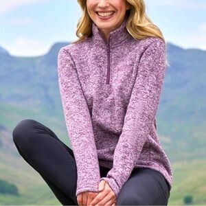 Mountain Warehouse Idris Womens Size 12 Burgundy Half-Zip Fleece